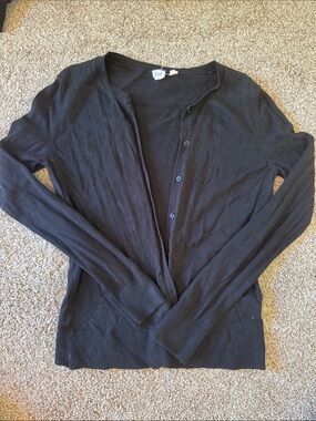 GAP Black Button-Up Lightweight Cardigan